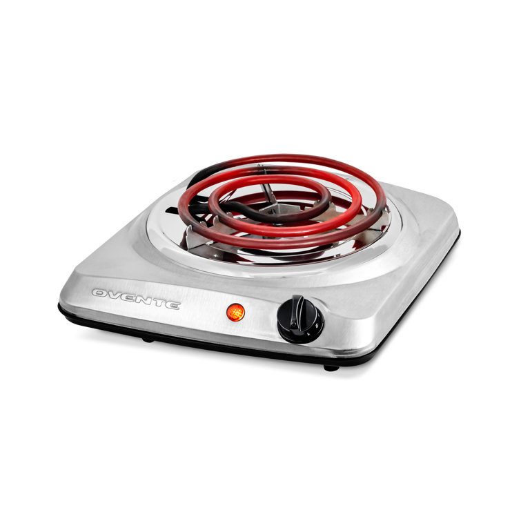 Ovente 1000W Single Hot Plate Electric Countertop Coil Stove 6 Inch